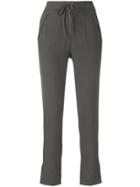 Transit Tie Waist Cropped Trousers - Grey