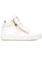 Giuseppe Zanotti Design Kriss Hi-top Sneakers, Women's, Size: 39, White, Patent Leather/leather/rubber