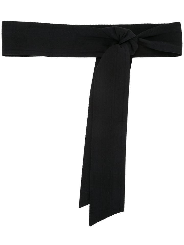 Cecilie Copenhagen - Keffiyeh Printed Belt - Women - Cotton - One Size, Black, Cotton