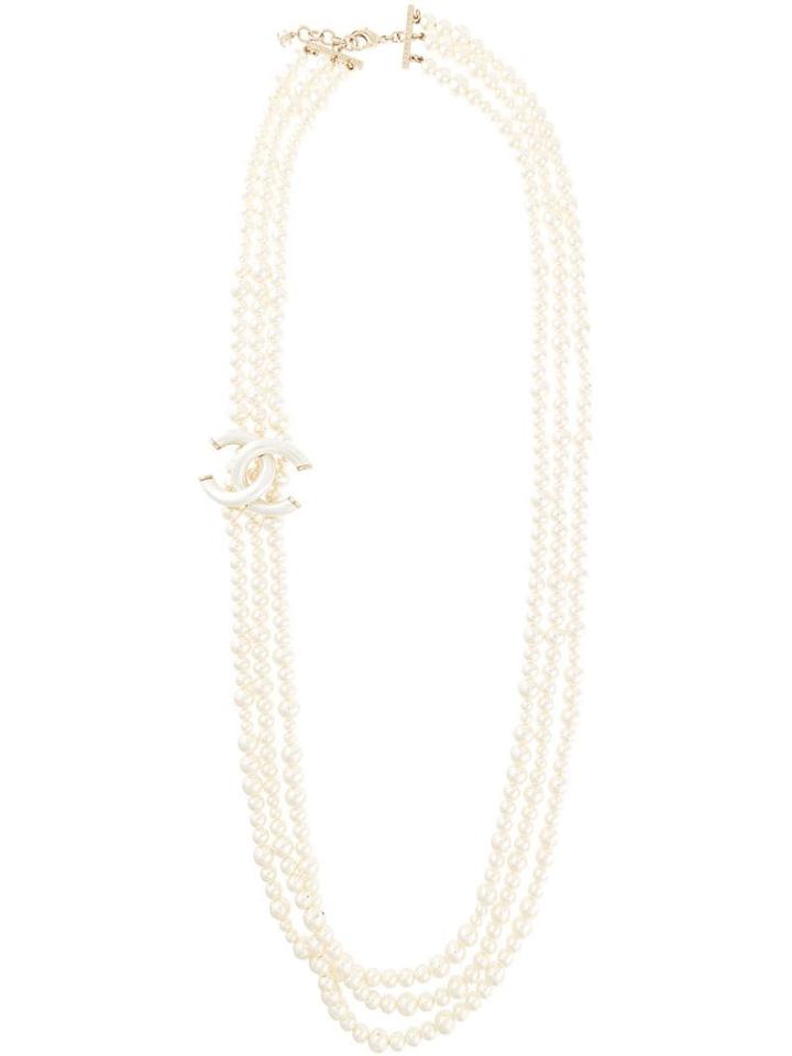 Chanel Pre-owned Perfume Pendant Necklace - White