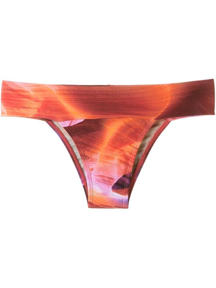 Lygia & Nanny Printed Bikini Briefs, Women's, Size: 38, Yellow/orange, Polyamide/spandex/elastane