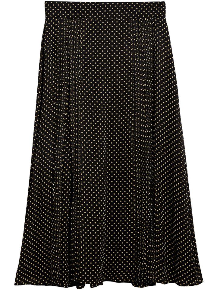 Burberry Polka Dot Print Skirt - Black