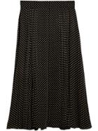 Burberry Polka Dot Print Skirt - Black