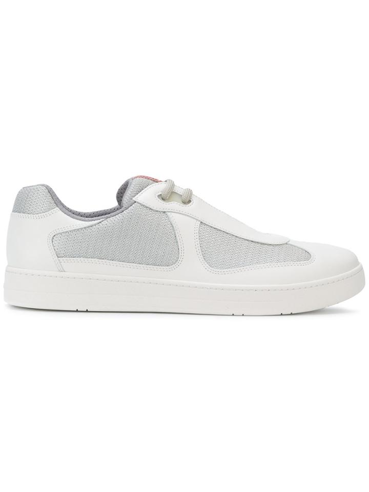 Prada Panelled Low-top Sneakers - White