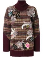 Antonio Marras Embellished Turtle Neck Jumper - Brown