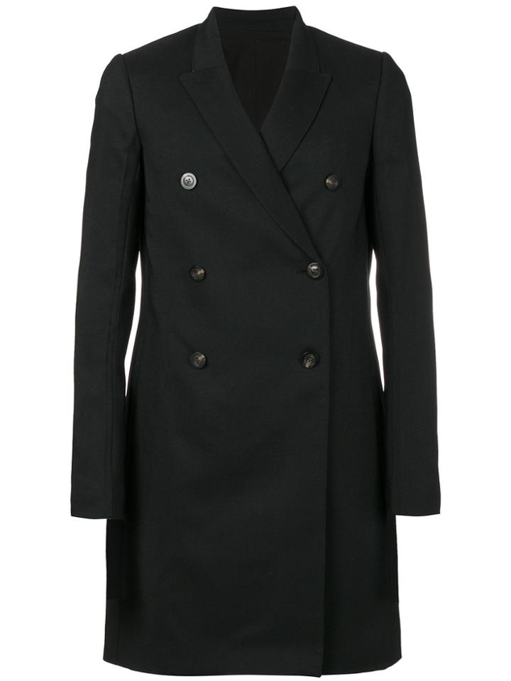 Rick Owens Double-breasted Coat - Black