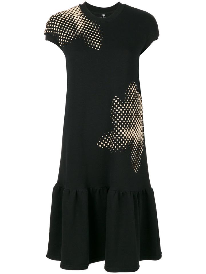 Ioana Ciolacu - T-shirt Drop Waist Dress - Women - Cotton/polyester - Xs, Black, Cotton/polyester