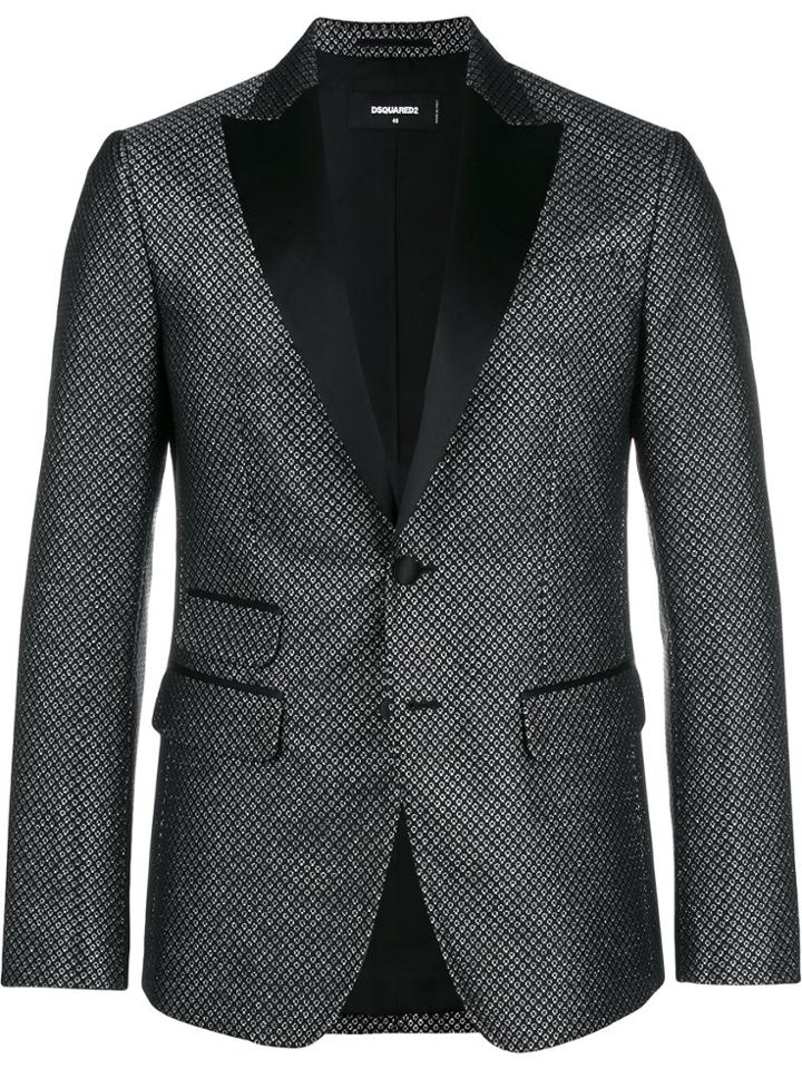 Dsquared2 Patterned Tuxedo Jacket - Black