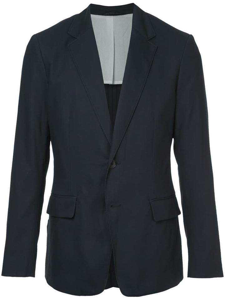 Ck Calvin Klein Tailored Fitted Blazer - Blue