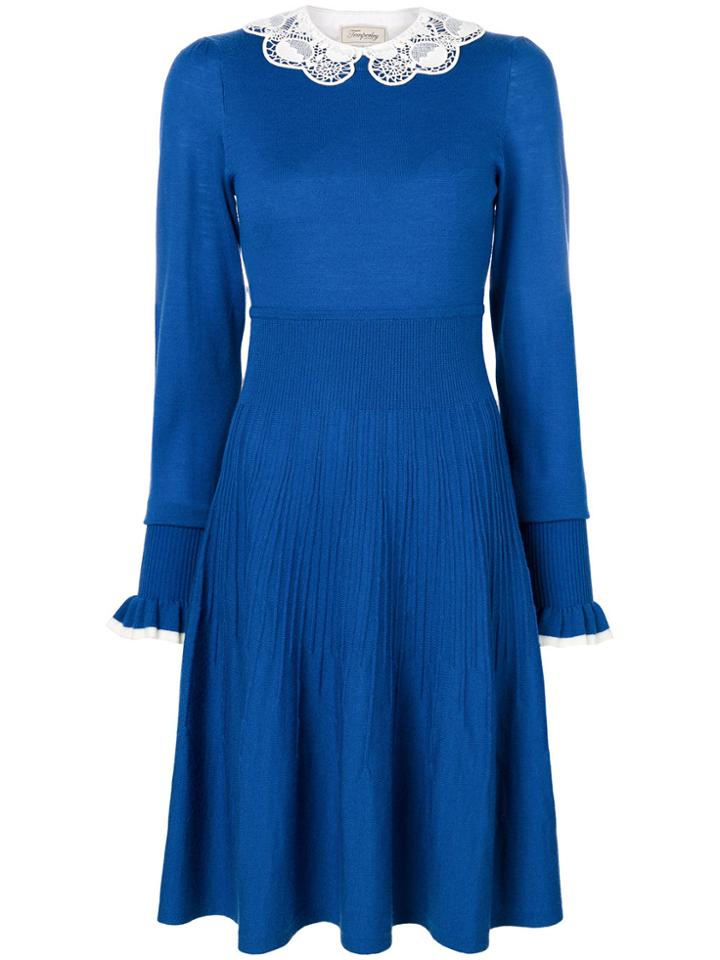 Temperley London Bliss Sleeved Dress - Blue