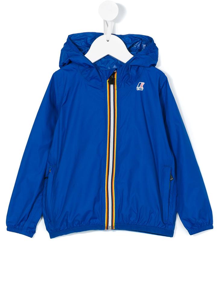 K Way Kids Hooded Rain Jacket, Toddler Boy's, Size: 36 Mth, Blue