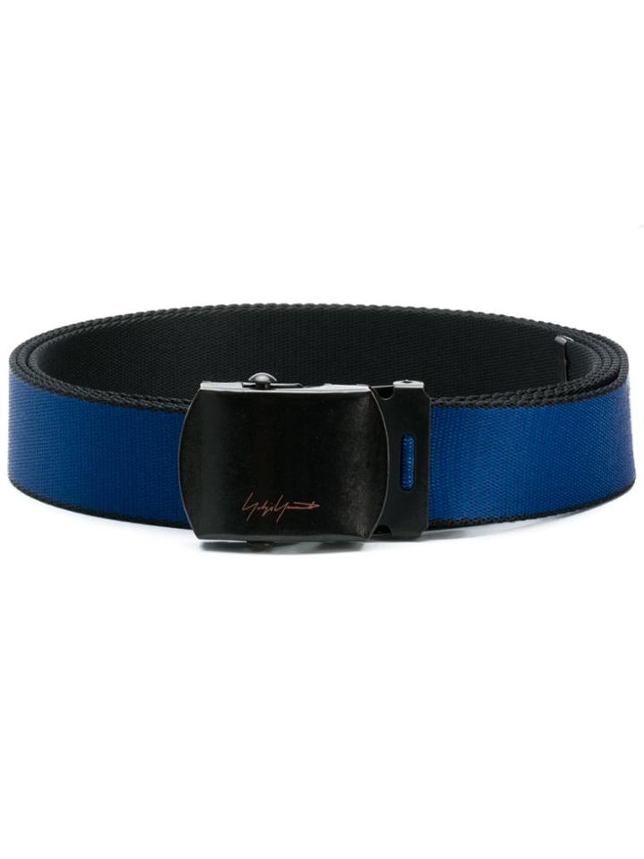 Yohji Yamamoto Logo Print Work Belt - Blue