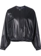 The Row Round Neck Jacket, Women's, Size: 8, Black, Lamb Skin