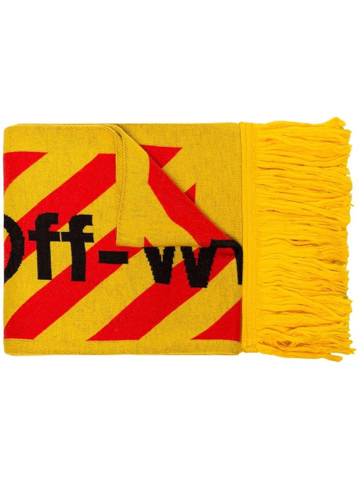 Off-white Arrow Logo Scarf - Yellow