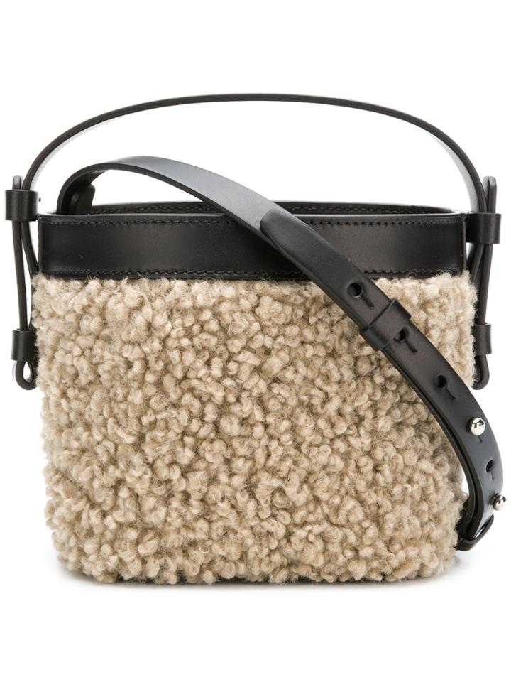 Nico Giani Shearling Bucket Bag - Nude & Neutrals