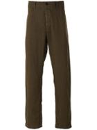 Hannes Roether - Loose Fit Trousers - Men - Linen/flax - L, Green, Linen/flax