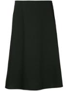 Jil Sander Navy A-line Midi Skirt - Blue