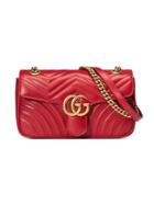 Gucci Gg Marmont Matelassé Shoulder Bag - Red