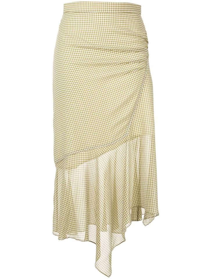 Camilla And Marc Gathered Asymmetric Skirt - Green
