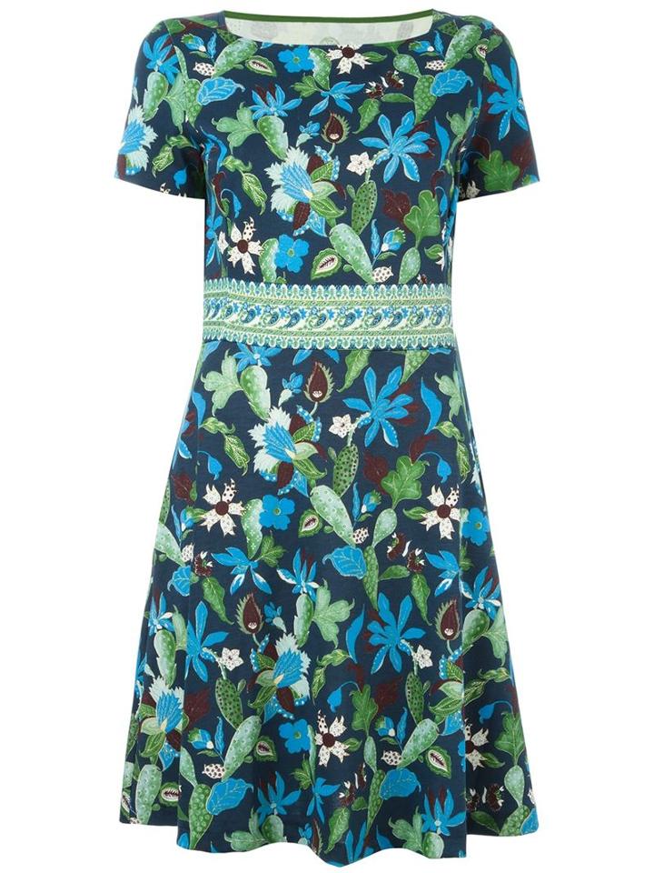 Tory Burch Shortsleeved Floral Print Dress, Women's, Size: L, Cotton