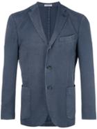 Boglioli Three Button Blazer, Men's, Size: 54, Blue, Wool/cupro