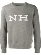 Neighborhood Logo Appliqué Sweatshirt, Size: Medium, Grey, Cotton