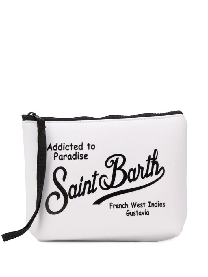 Mc2 Saint Barth Aline Logo Print Pouch - White