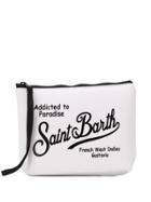 Mc2 Saint Barth Aline Logo Print Pouch - White