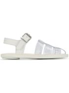 Mm6 Maison Margiela Transparent Pool Sandals - White