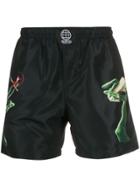 Sss World Corp Alien Hand Print Swim - Black