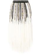 Missoni Knitted Full Skirt - White