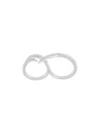 Gisele For Eshvi Encrusted 18kt White Gold Ring - Metallic