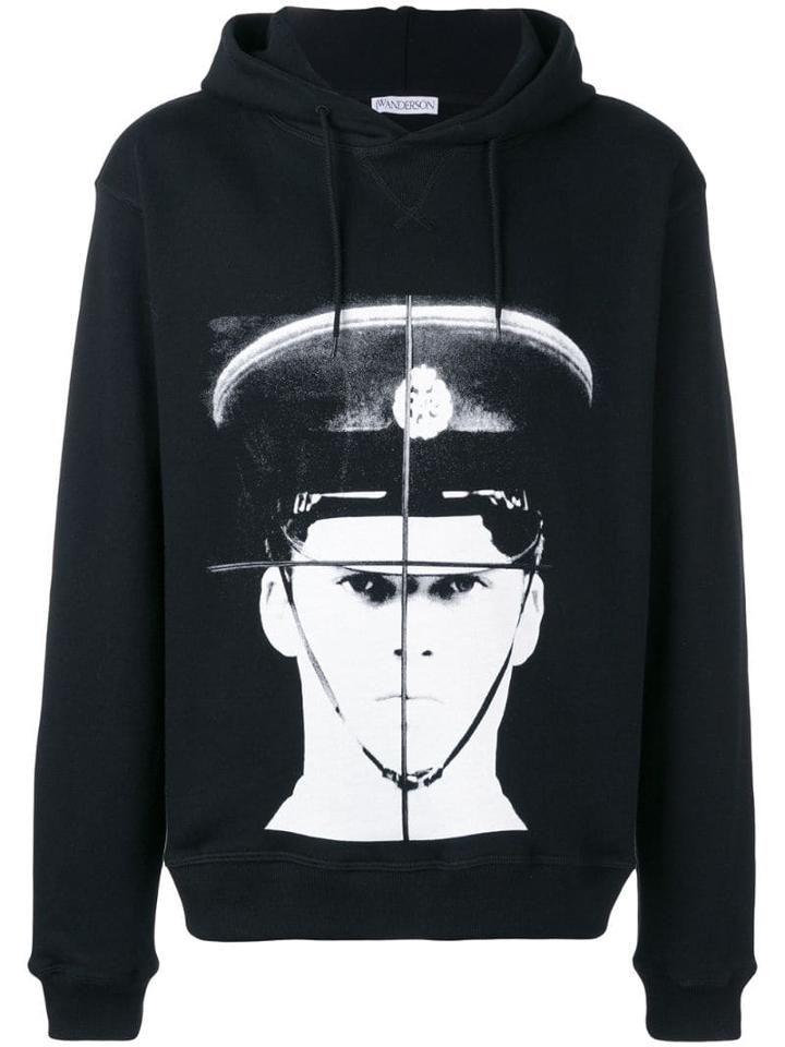 Jw Anderson Gilbert & George Policeman Hoodie - Black