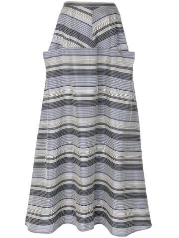 Y's By Yohji Yamamoto Vintage Striped Skirt - Blue