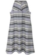 Y's By Yohji Yamamoto Vintage Striped Skirt - Blue