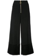 Derek Lam 10 Crosby Wide Leg Pant With Contrast Cuff - Black