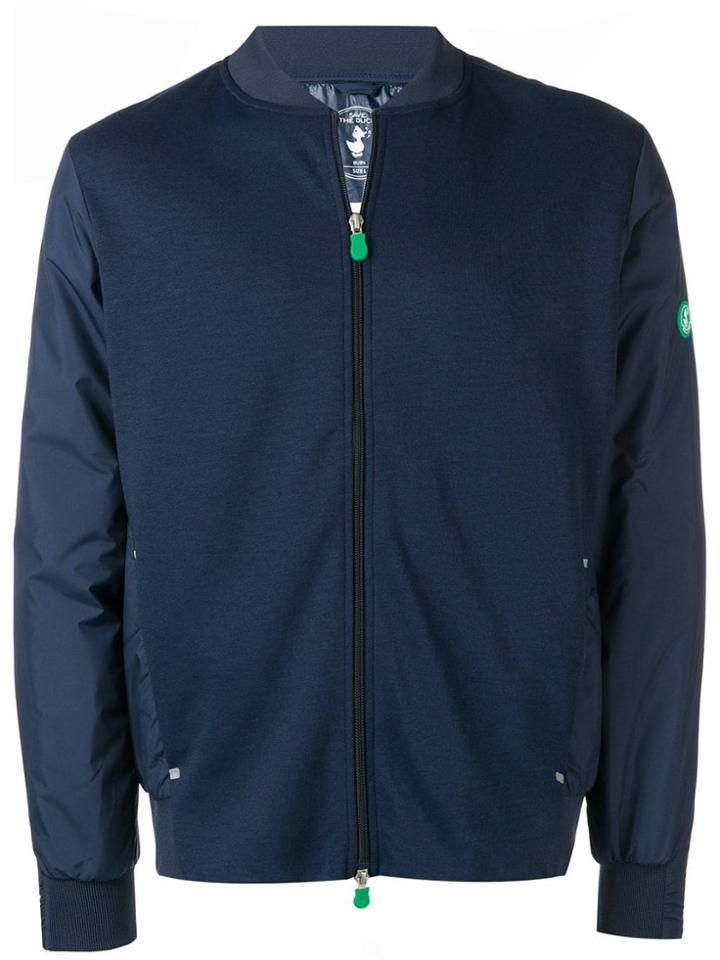 Save The Duck Zipped Up Bomber Jacket - Blue