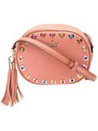 Studded Crossbody Bag - Women - Leather/acrylic/polyester/brass - One Size, Nude/neutrals, Leather/acrylic/polyester/brass, Kate Spade