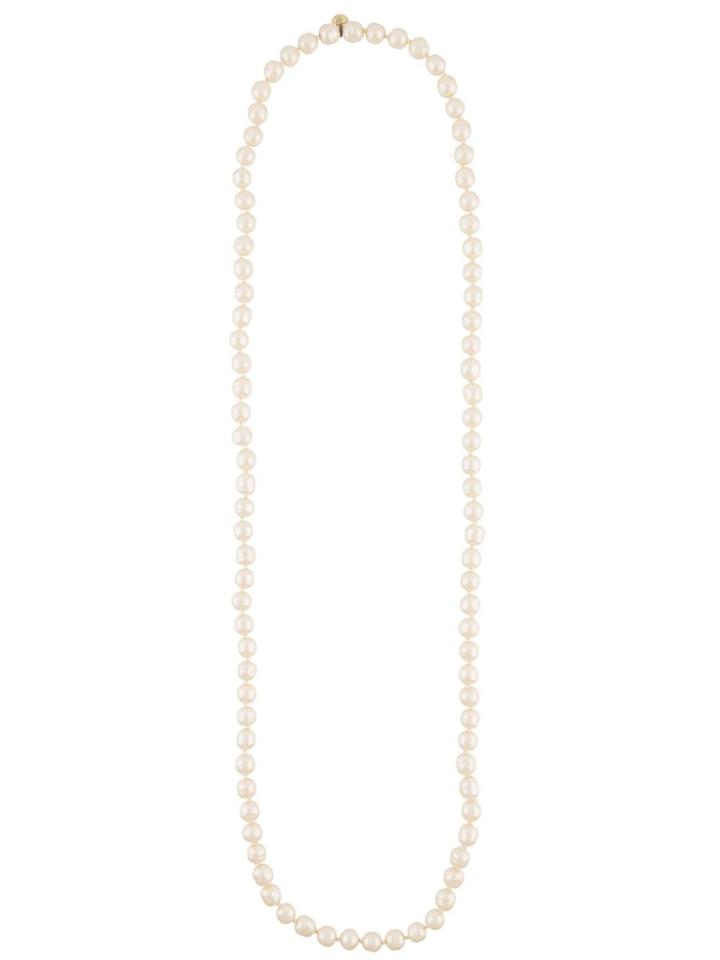 Chanel Vintage Pearl Embellished Necklace - White