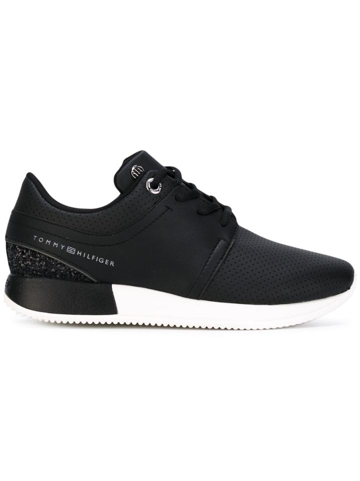 Tommy Hilfiger Perforated Decoration Sneakers - Black