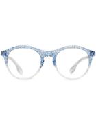 Burberry Eyewear Glitter Detail Round Optical Frames - Blue