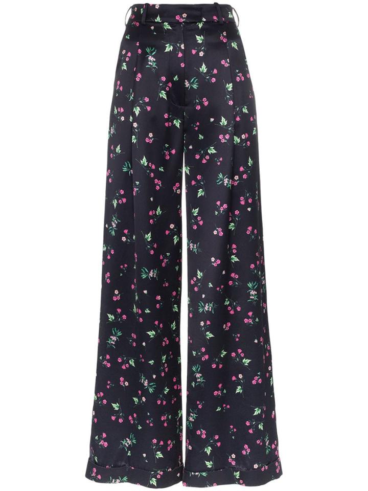Racil Mama High-waist Floral Print Trousers - Blue