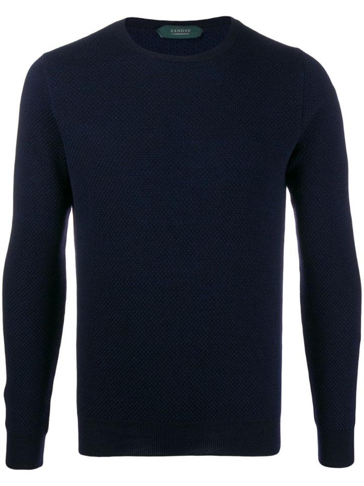 Zanone Crew-neck Sweatshirt - Blue
