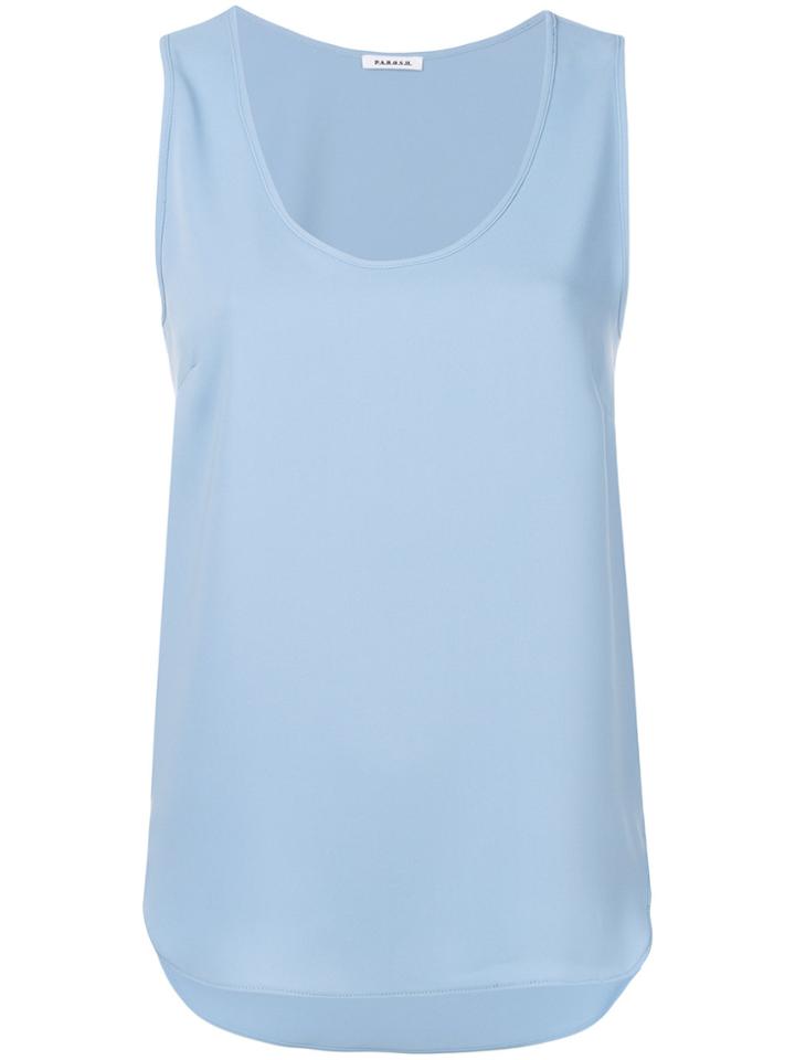 P.a.r.o.s.h. Sleeveless Fitted Top - Blue