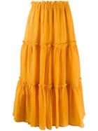 Lisa Marie Fernandez Flared Midi Skirt - Yellow