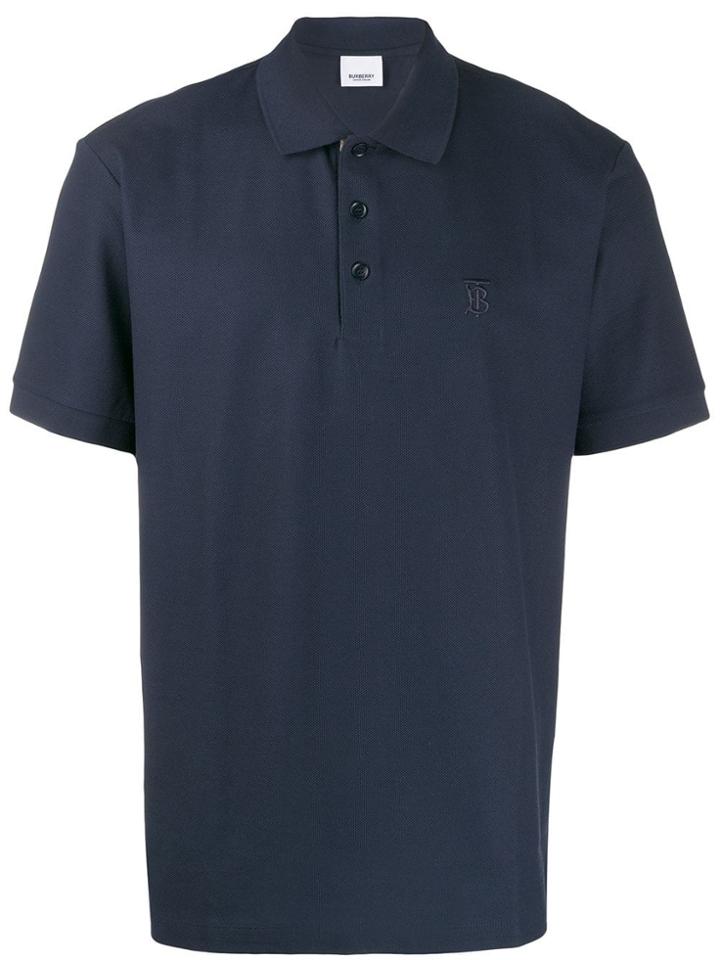 Burberry Monogram Motif Polo Shirt - Blue