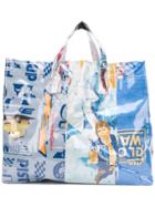 Comme Des Garçons Shirt Cartoon Shopper Bag - Blue