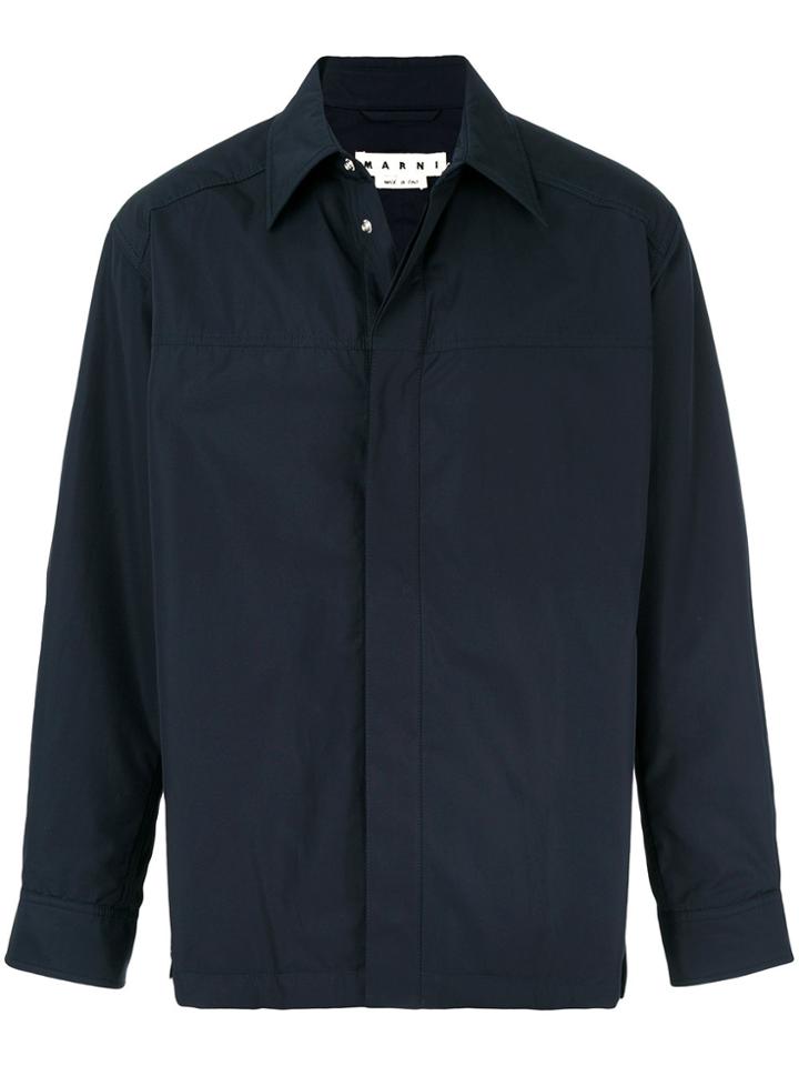 Marni Collared Rain Jacket - Blue