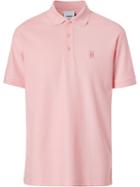 Burberry Monogram Motif Cotton Piqué Polo Shirt - Pink