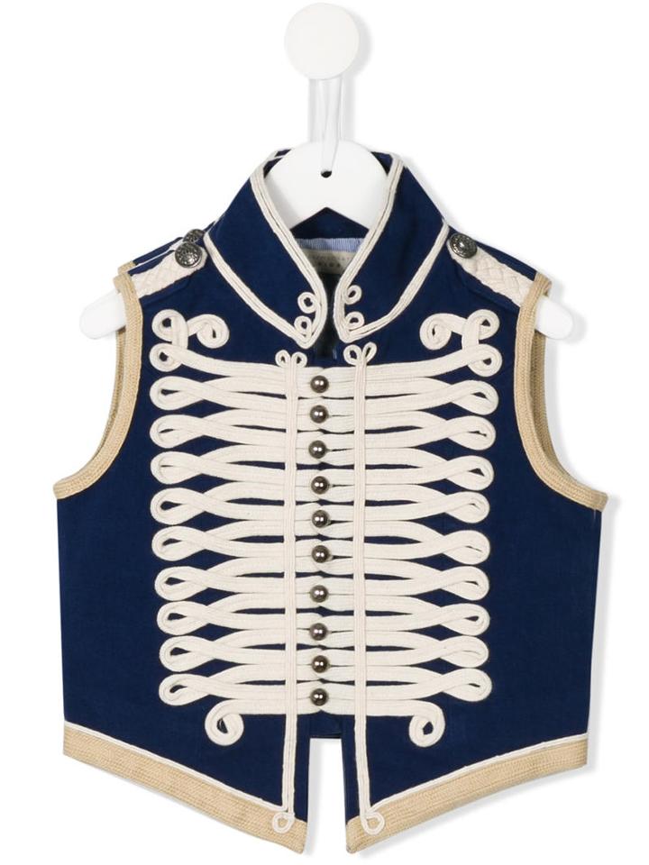 Stella Mccartney Kids Military-style Waistcoat, Girl's, Size: 8 Yrs, Blue